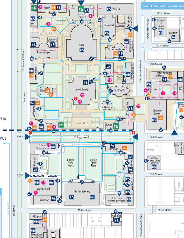 Columbia University Campus Map